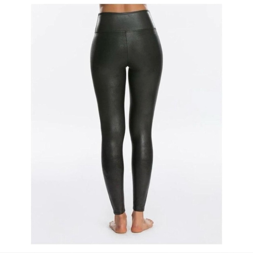 Spanx High-Waist Faux Leather Black Leggings - Picture 2 of 5